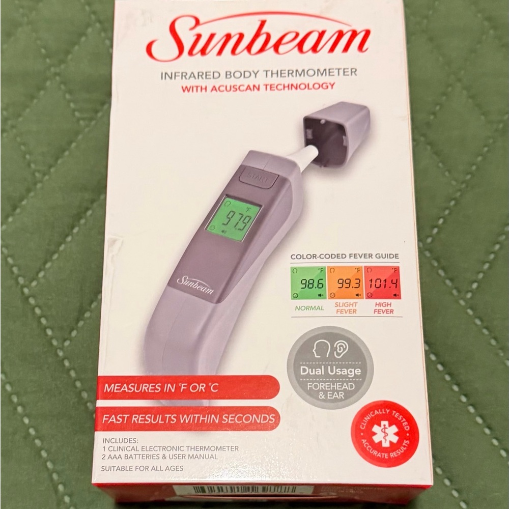 Sunbeam Infrared Thermometer with Acuscan Technology